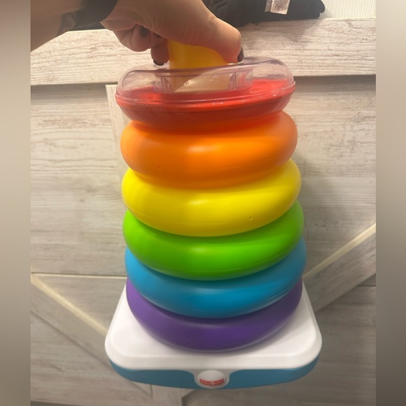 Fisher-Price Giant Rock-a-Stack w/ 6 Colorful Rings | Baby Learning Toy, Gift - Picture 2 of 6